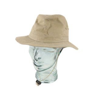 Vtg 80s Rockabilly Fedora Panama Safari Bush Hat Cap Beige Medium 7 7 1/8 USA